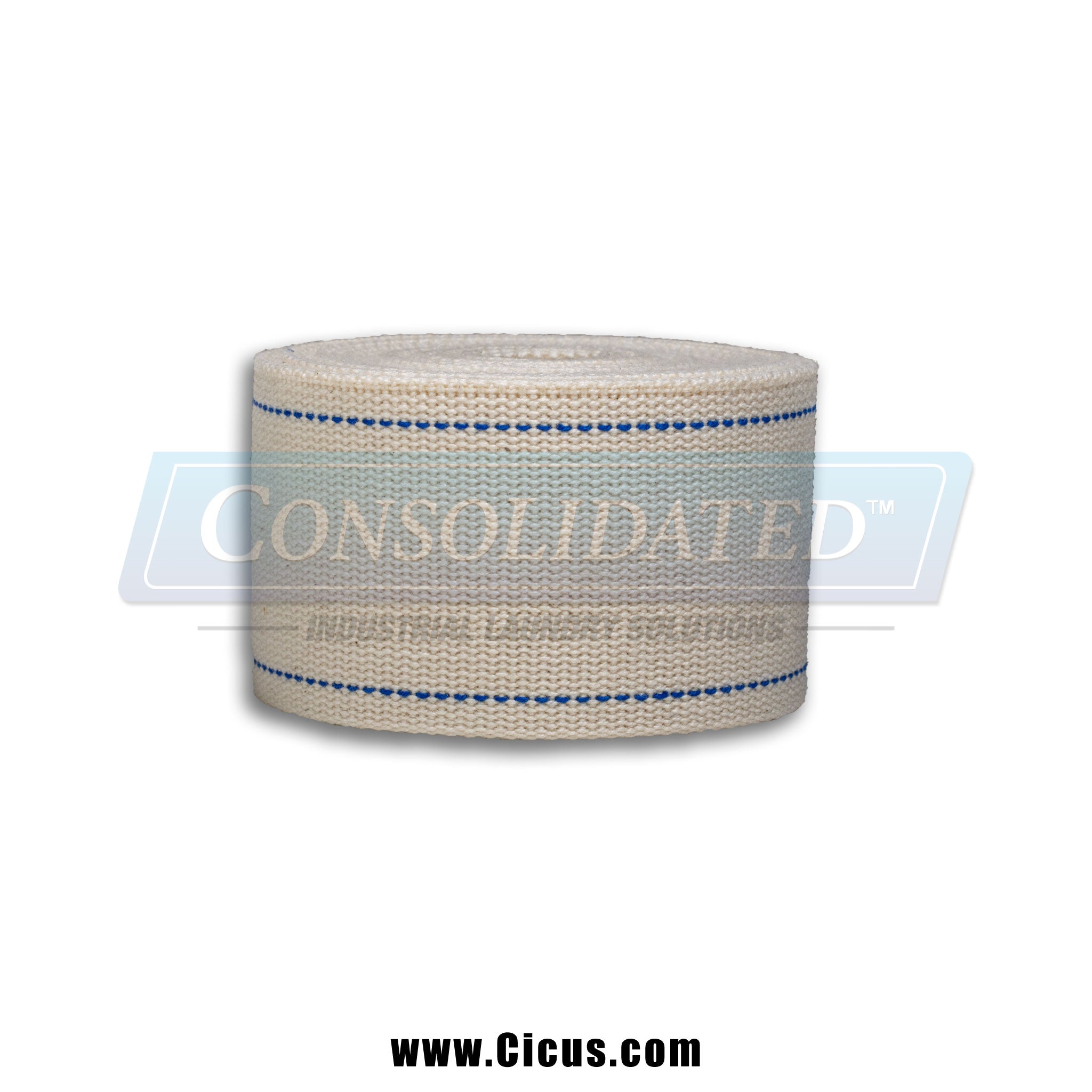Chicago Dryer Rubberized Ribbon - Heavy-Duty Industrial Tape with Blue Stripes [1003-006]