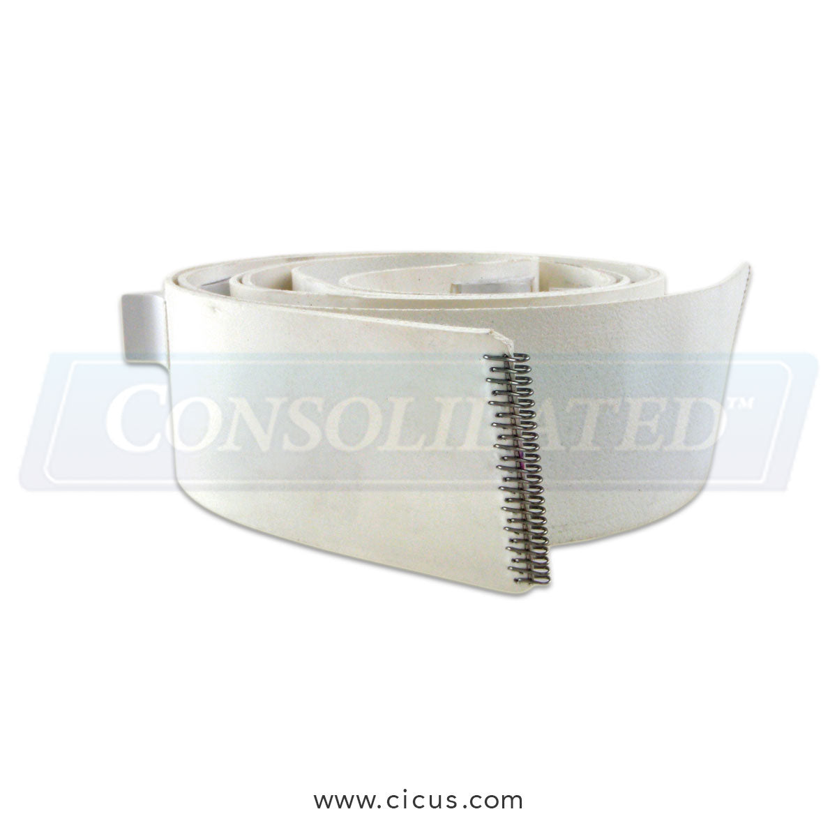 Chicago Dryer White Cleat Belt w/Pin - 3" x 120" [1003-925]