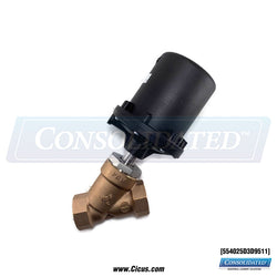 GEMÜ 1” Angle Seat Globe Valve, NPT, PTFE Seal, Bronze