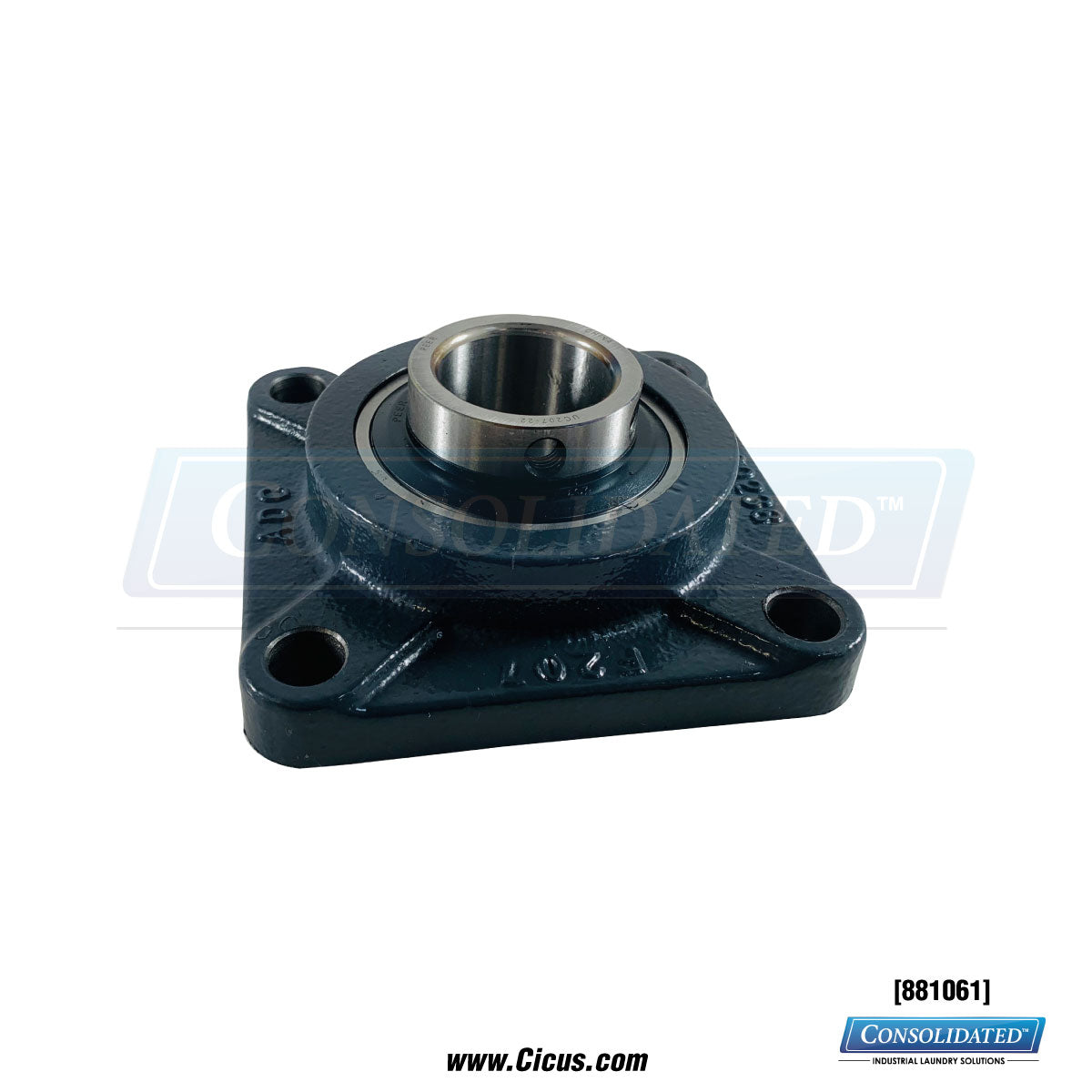 ADC 1-3/8" Flange Bearing w/ Set Screw [881061] - Front View
