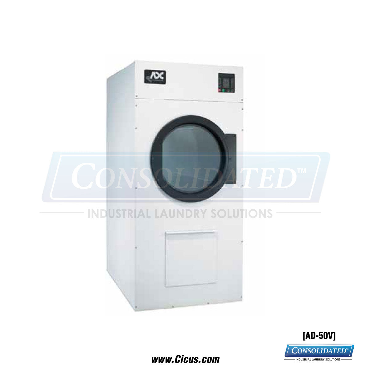 ADC 50-lb Capacity OPL Dryer [AD-50V] - Front View