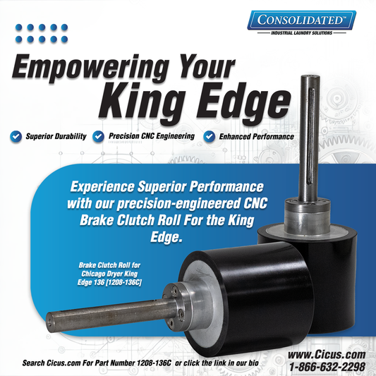 Upgrade Your Chicago Dryer King Edge 136 with Precision CNC Brake Clutch Roll