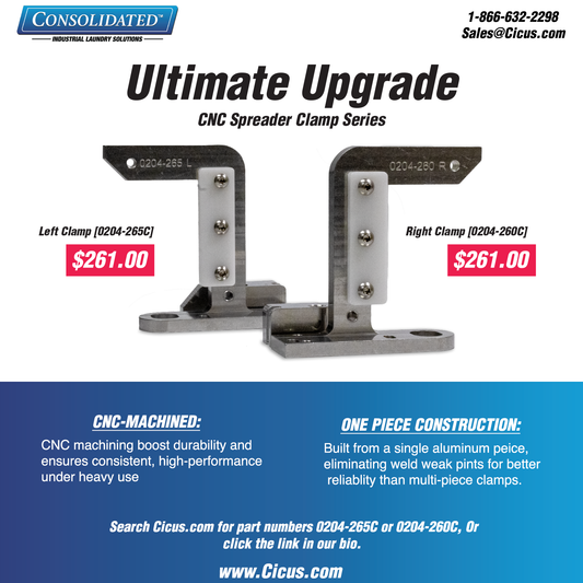Upgrade Your Laundry Equipment with CNC Spreader Clamps: Reliable Parts for Healthcare, Hospitality, and More