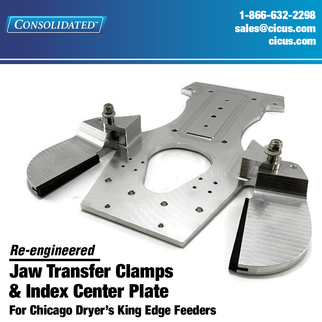 Consolidated International Laundry Jaw Transfer Clamp & Index Center Plates