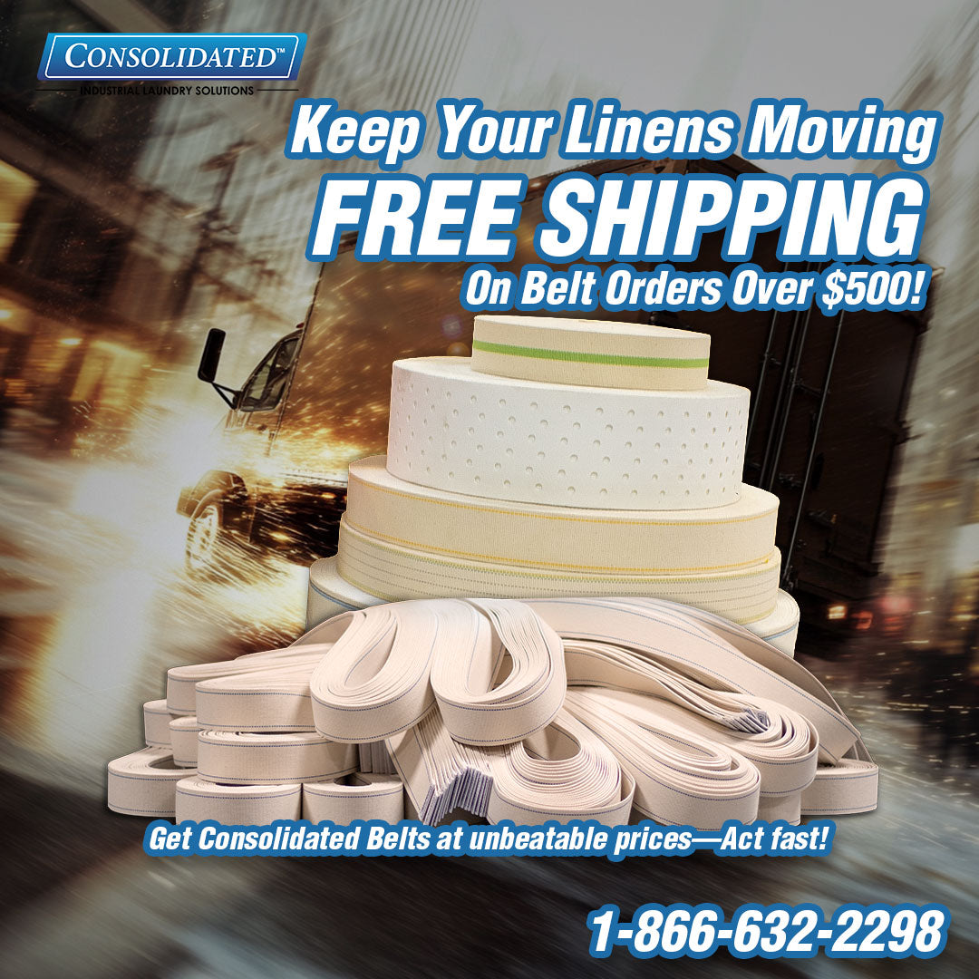 How to Save on Commercial Laundry Belts: Free Shipping for a Limited Time!