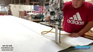 Prepping and Cutting Polyester Material For Ironer Pad and Cover