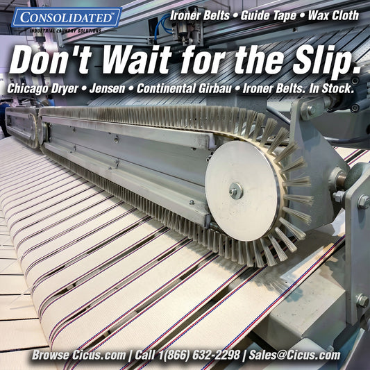Don't Wait for the Slip — Ironer Belts for Chicago Dryer, Jensen, and Continental Girbau
