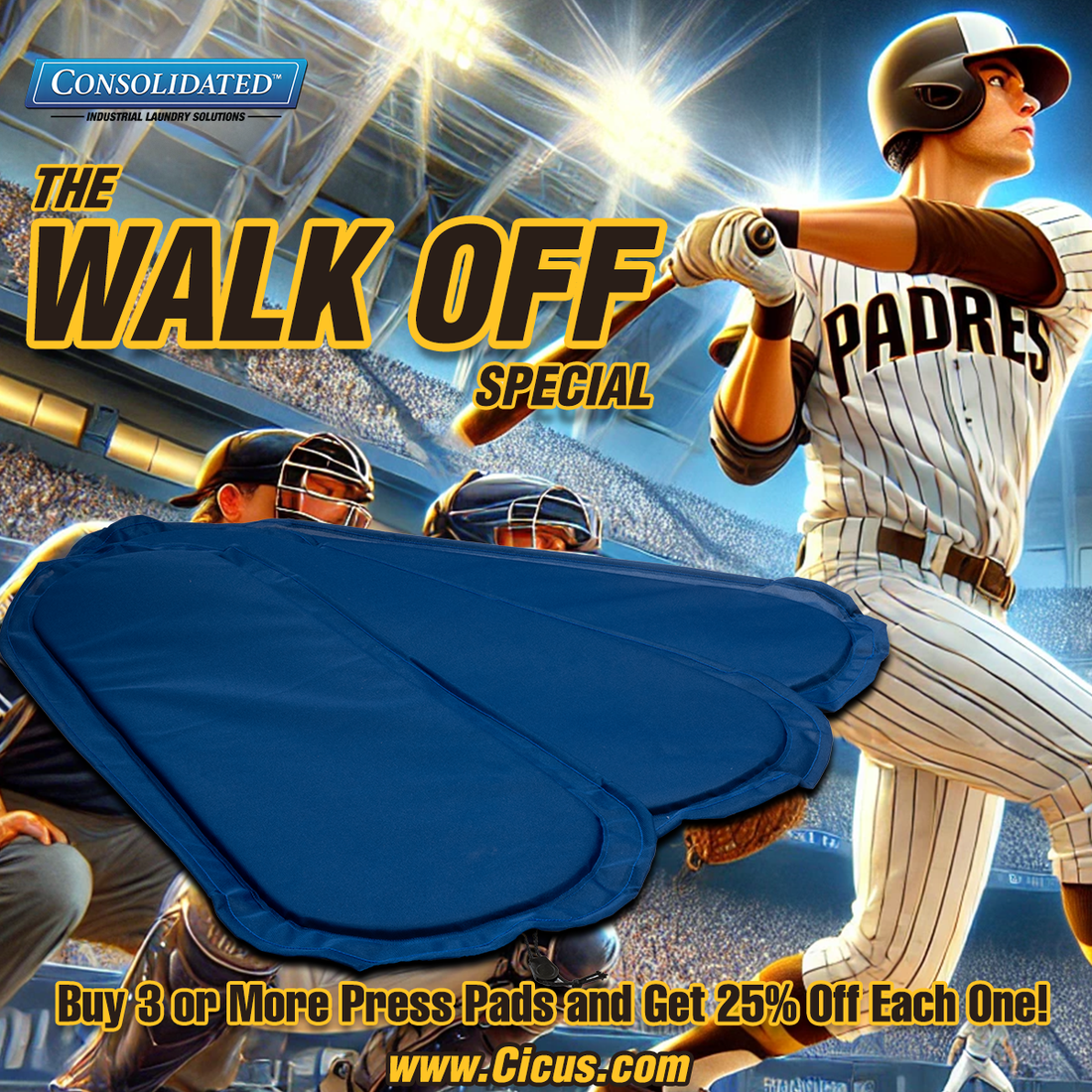 Unlock the Ultimate Savings with "The Walk Off Special" – Get 25% Off When You Buy 3 or More Press Pads!