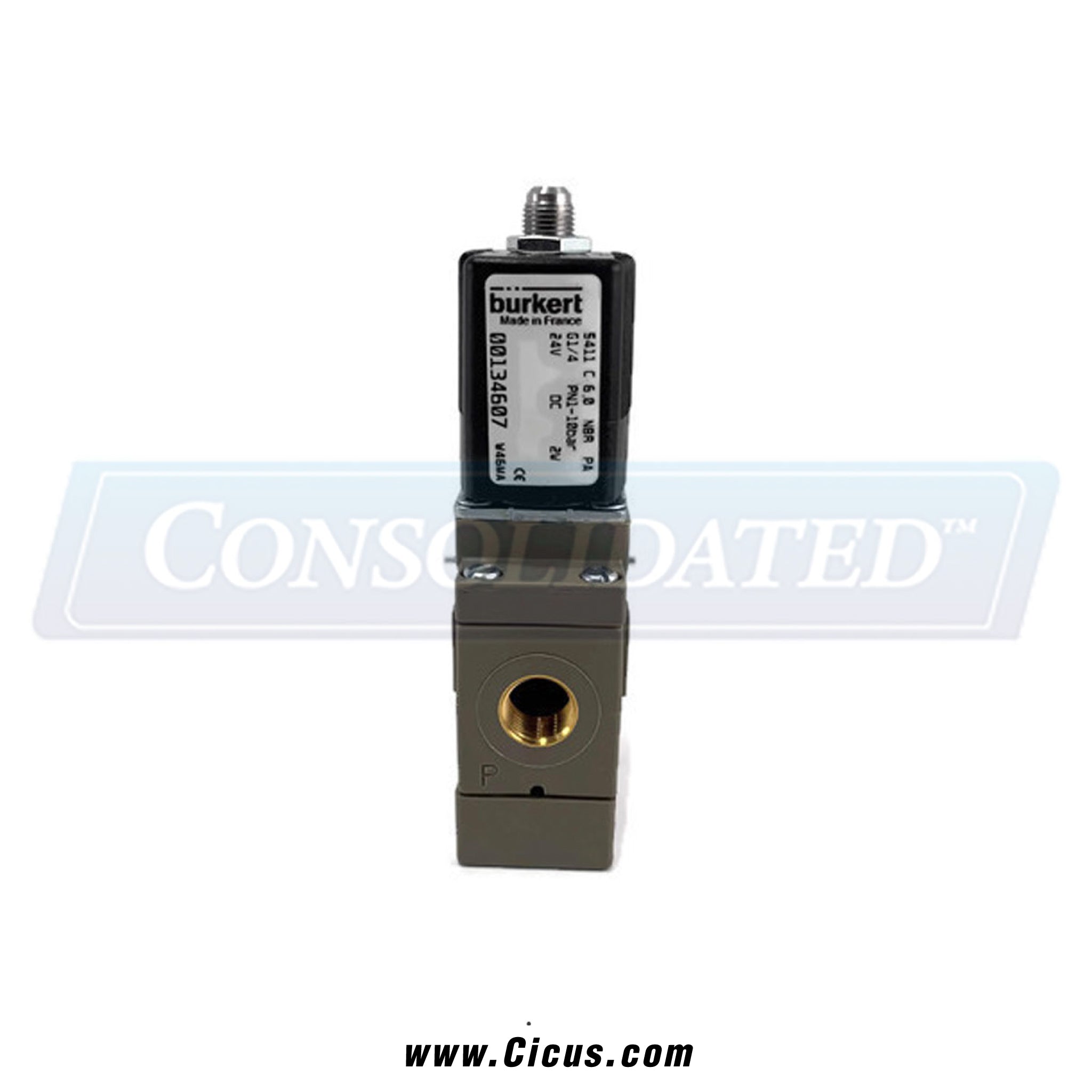 Elettrovalvola Pneumatica Burkert 041439W 24V DC 1/4” NPT 145 PSI – Usata In Ottime Condizioni