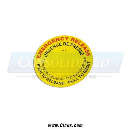 Forenta Emergency Release Decal – 19697
