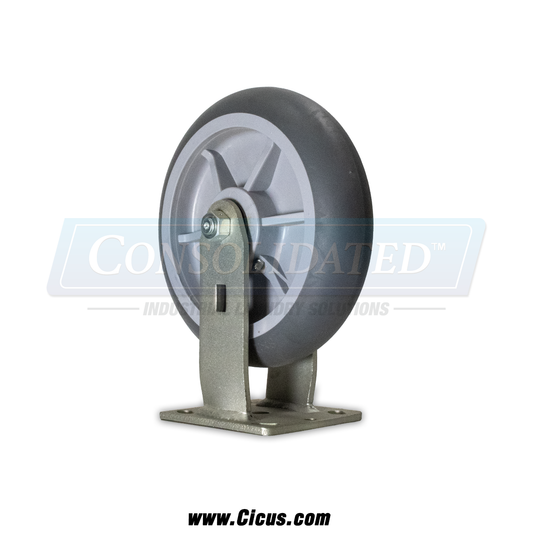 CIC Wheel, 8" Heavy Duty Thermo Plastic Rubber - 600LBS – 27TP80JX0417YY