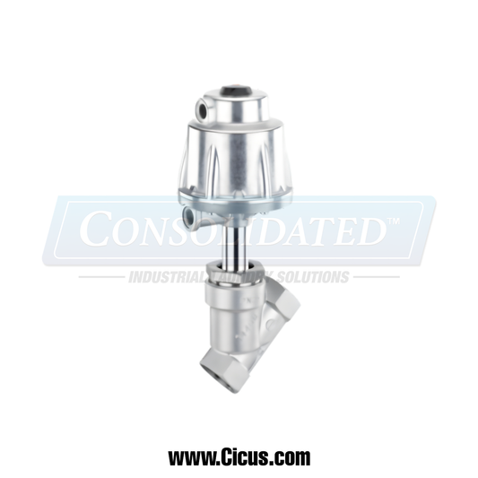 GEMU Angle Seat Globe Valve, 2/2-Way Pneumatic – 51432D3D9514