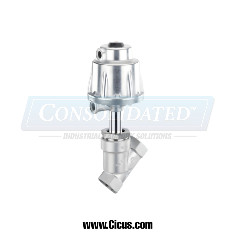 GEMU Angle Seat Globe Valve, 2/2-Way Pneumatic – 51432D3D9514