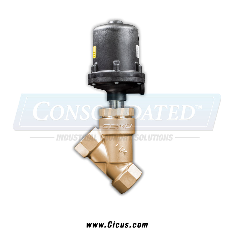 GEMU Angle Seat Globe Valve, 1.25″ Bronze NC – 54032D3D9511