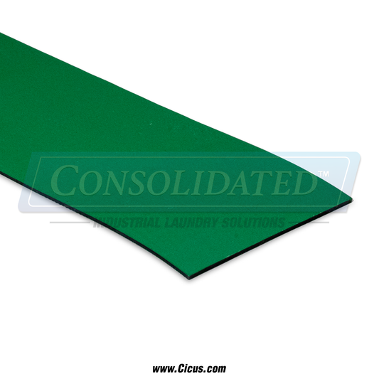 MAB-052100 – Green Semi-Stretch Flatwork Ironer Belt Roll, 2″ Wide