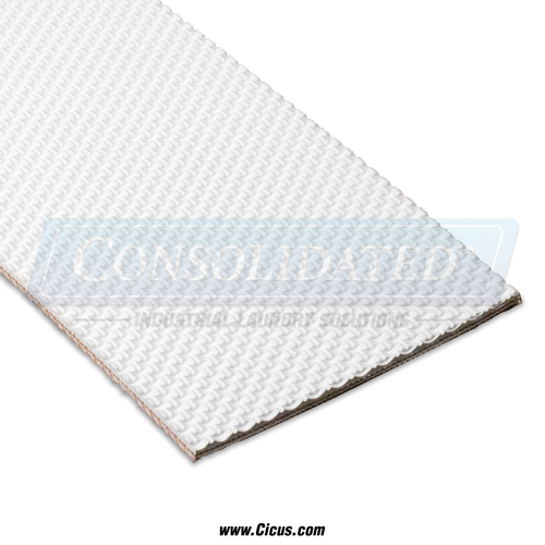 CIC White Pebbletop Ironer Belt Roll, 3″ – WPT3100