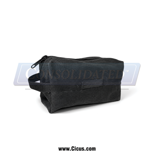 Consolidated Canvas Toiletry Bag, Black