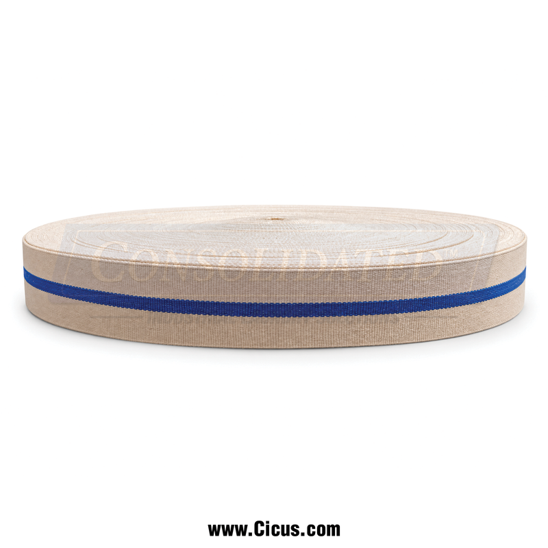 Blue Stripe Marker Cotton Flatwork Ironer Belt Roll, 2″ Wide – 13-15850-005-2