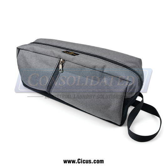 Consolidated Nylon Toiletry Bag, Gray