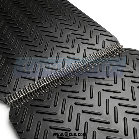 CIC Conveyor Belt, Chevron Top Black – PVC