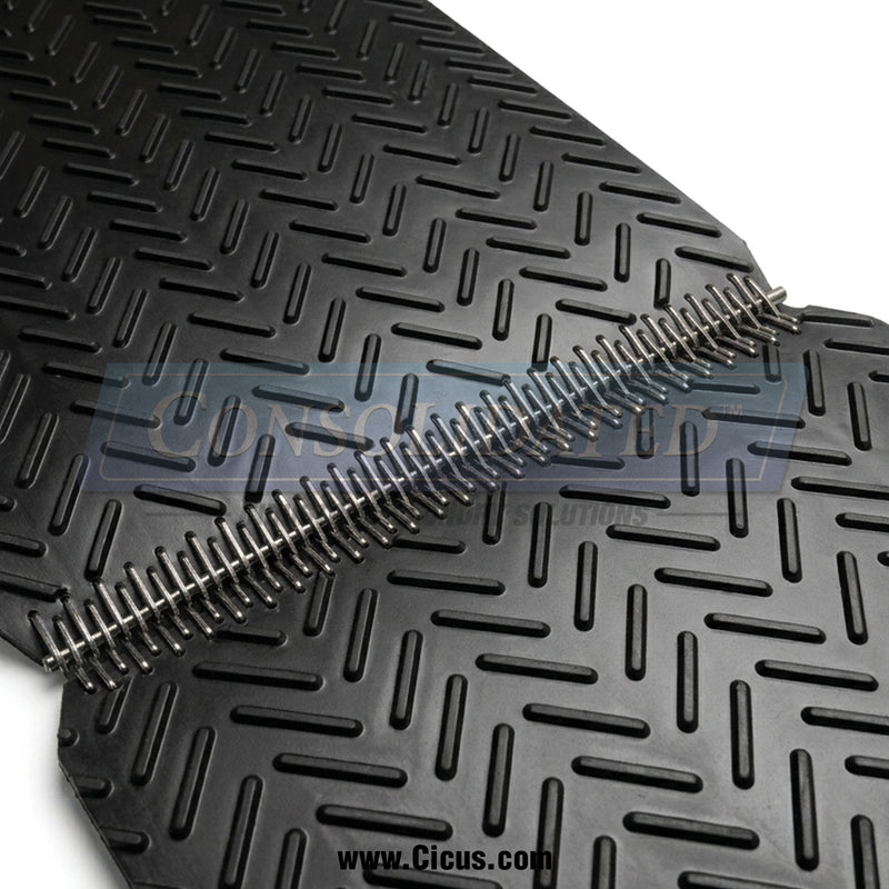 CIC Conveyor Belt, Chevron Top Black – PVC