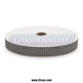 Elastic grip tread belt roll, 2 inch width, 300 ft roll, black rubber tread on cream weave, SKU ELASTICGT-2