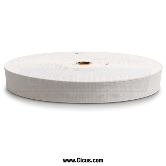CIC-2108E premium white elastic ironer belt roll, 2 inch width, 108 foot roll