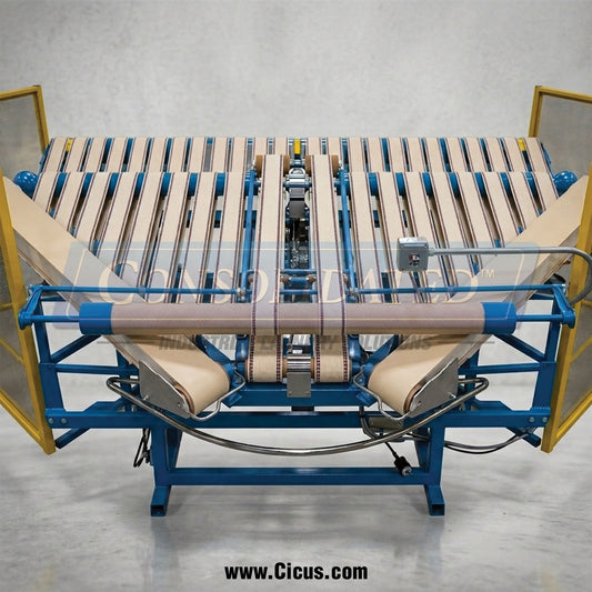 Cicus Replacement Polyflake Belt Ribbon - 97 -Chicago Dryer Compatible  [1003-982] - Rolled Top View Showing Inside Track and Lacing On Each End