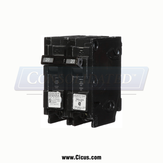 Siemens Circuit Breaker, 20A Double Pole 65kA Type HQP – Q220HH