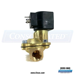 Chicago Dryer Air Valve 1/2" 24 VAC [0202-960]-  SIDE VIEW