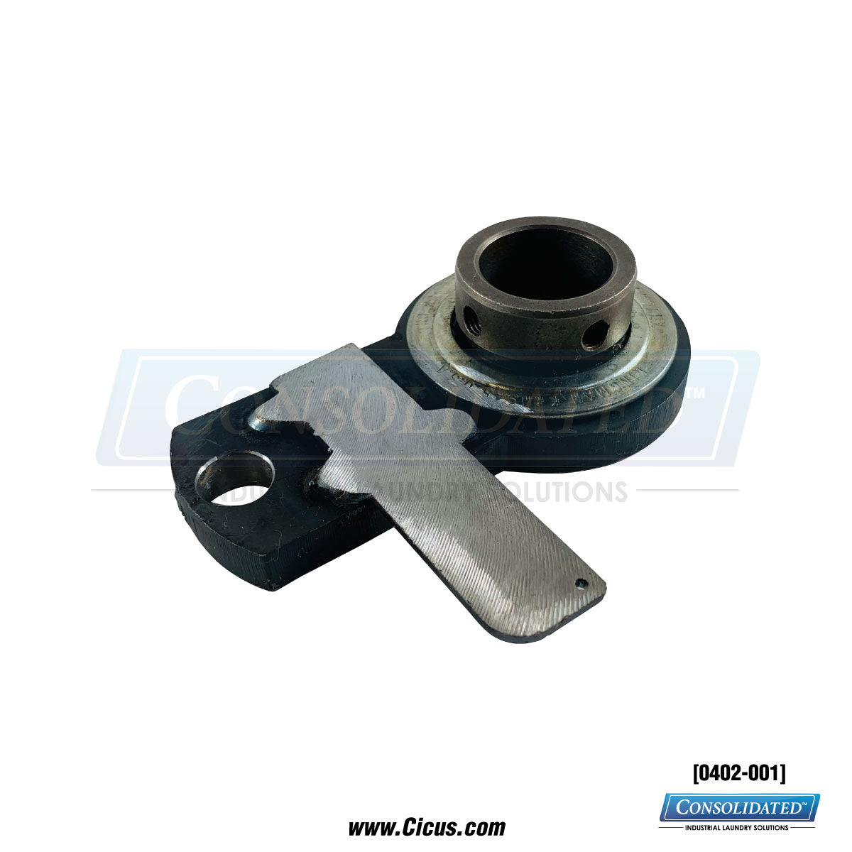 Chicago Dryer Bearing Hanger 1" Bore With Welded B [0402-001] - Front View