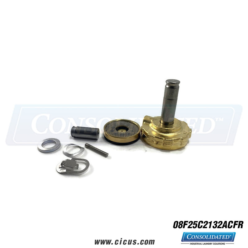 Milnor Parker solenoid valve rebuild kit with plunger spring o-rings and filter screen – 08F25C2132ACFR