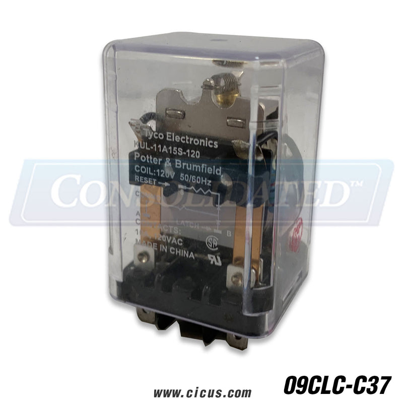 Milnor Relay Latch, DPDT 120V 1-Coil – 09CLC-C37