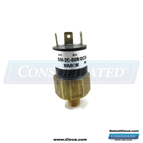 09N082A – Pressure Switch, Nason Close at 62 LB (Milnor SM-2C-4262/QC24)