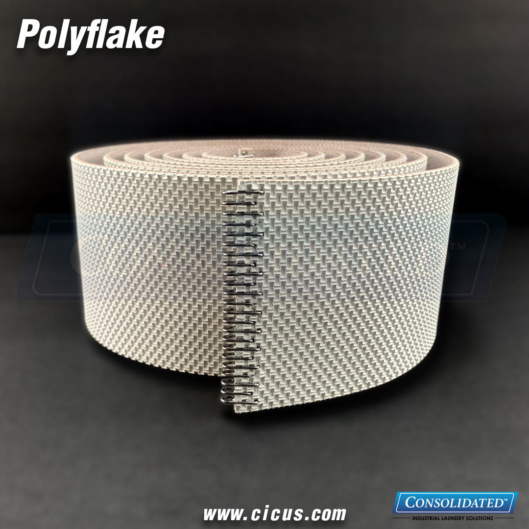Cicus Replacement Polyflake Belt Ribbon  - 3" x 98" W/Pin - Chicago Dryer Compatible [1003-983]