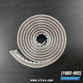 Cicus Replacement Polyflake Belt Ribbon - 97 -Chicago Dryer Compatible  [1003-982] - Rolled Top View Showing Inside Track and Lacing On Each End