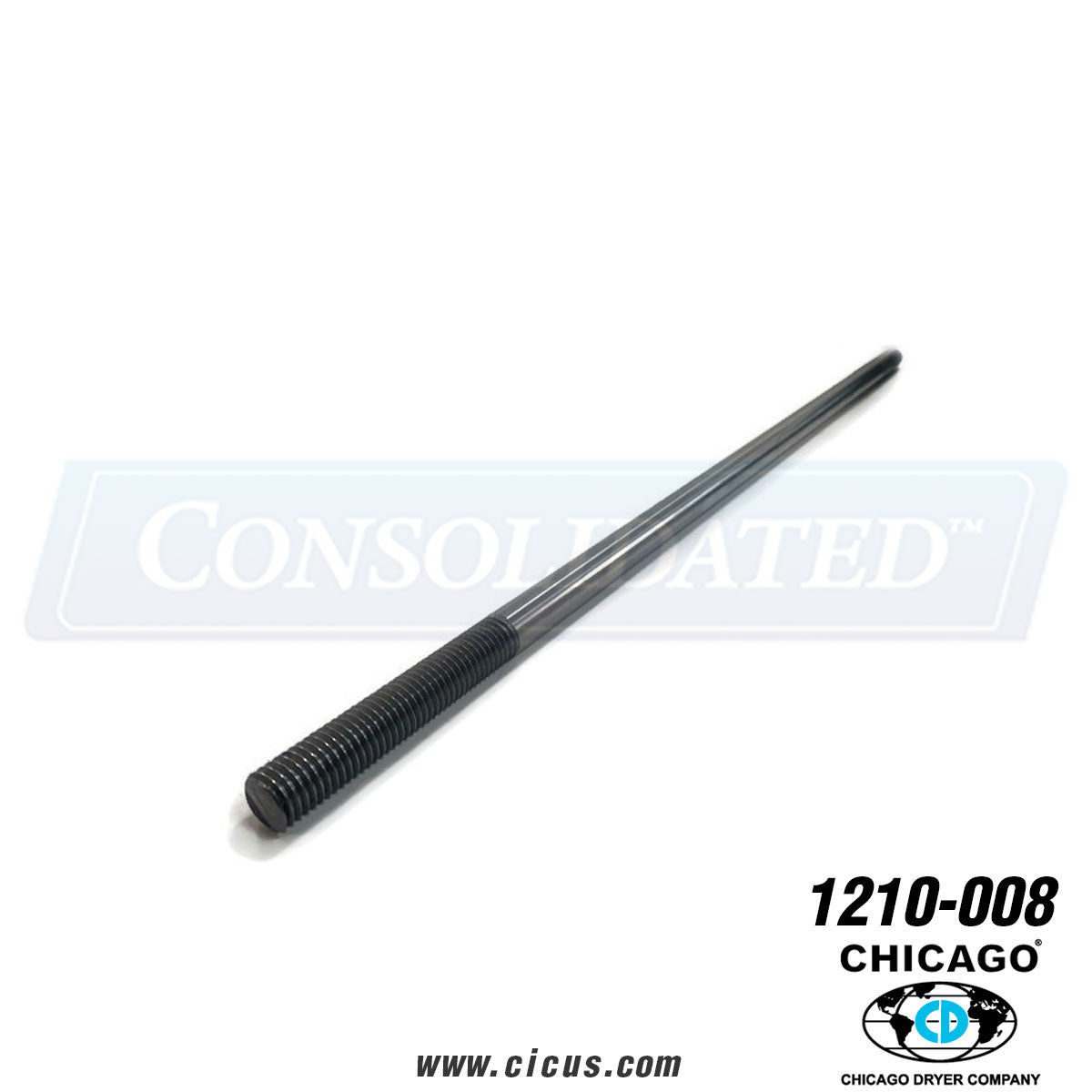 Chicago Dryer Shaft 5/8" Odx 24-1/4" L Thrd Ends [1210-008]