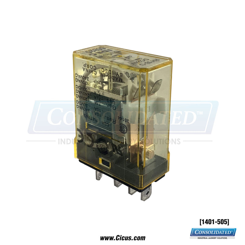Chicago Dryer Relay, SPST, 24 VDC, 1-Pole – 1401-505