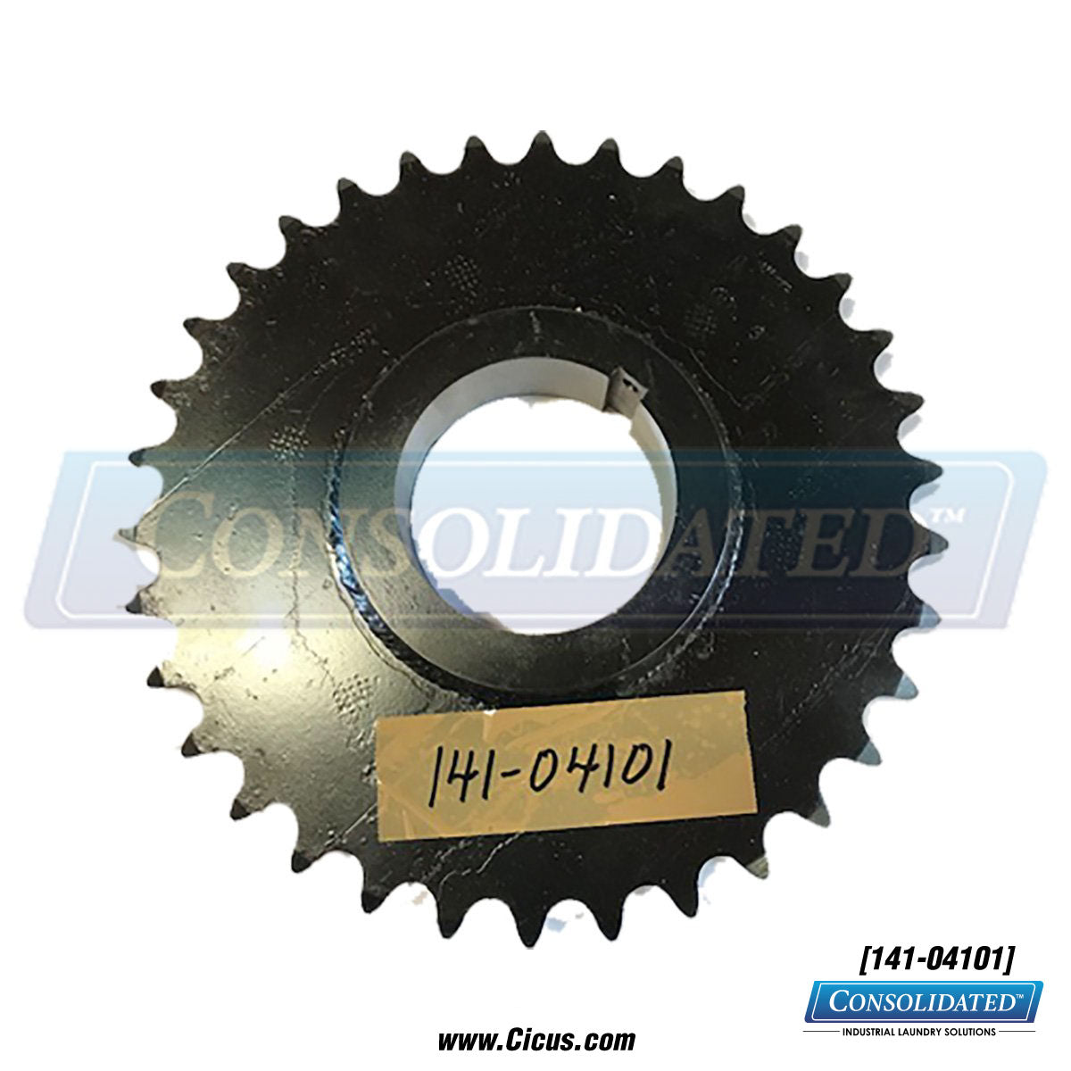 American Laundry Machinery 34T Sprocket 100 Chain [141-04101] - Top View