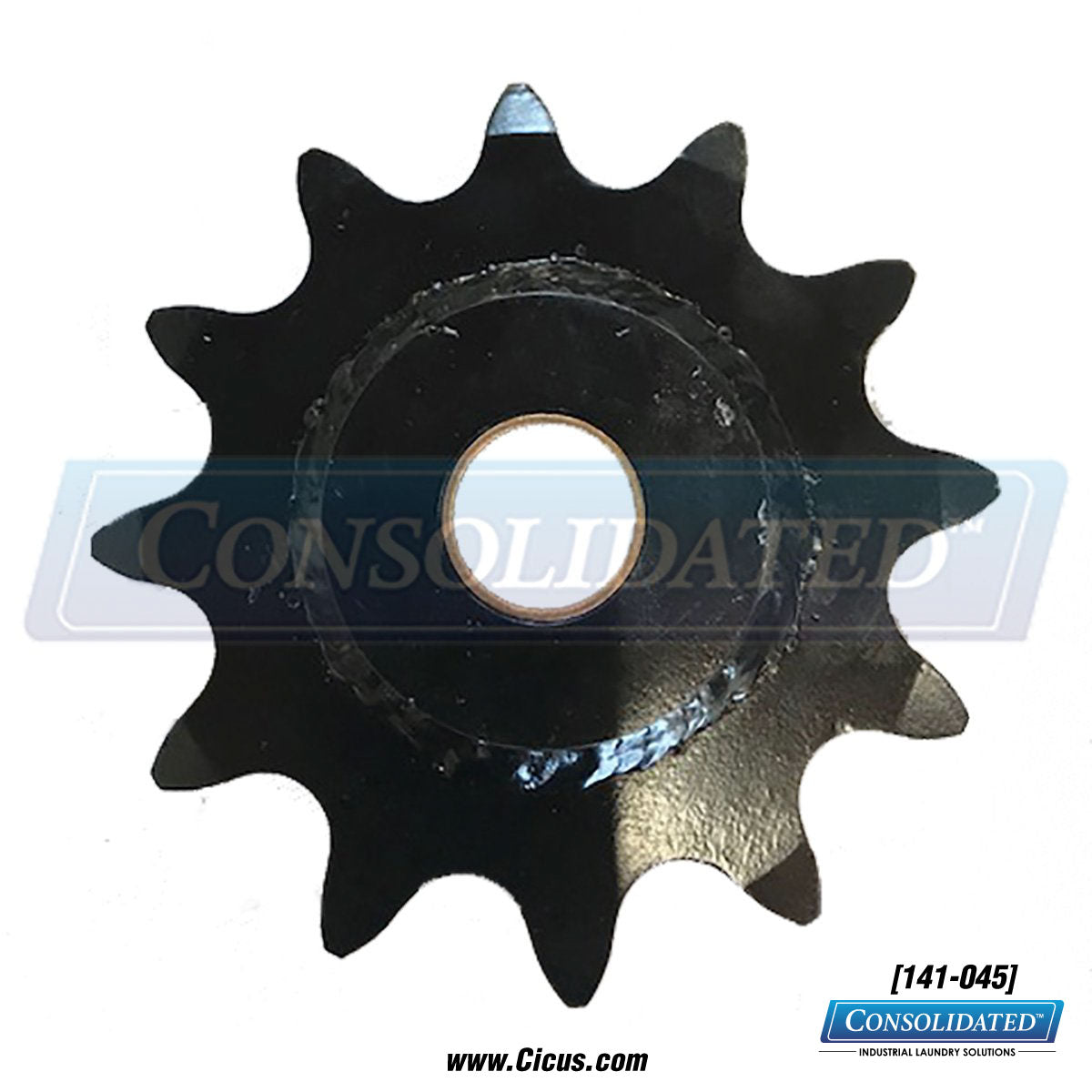 American Laundry Machinery Idler Sprocket w/Bushing for 100 Chain / 12T [141-045] - top view