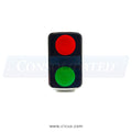Chicago Dryer Start / Stop Assembly 1 N/C 3 N/O - Illuminated Green / Red (1411-008)