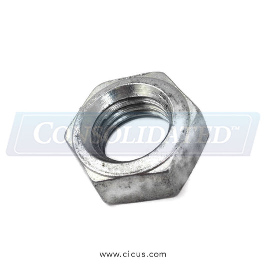 Milnor Hex Jam Nut, 1-1/8″ 7UNC2 Zinc GR2 – 15G251