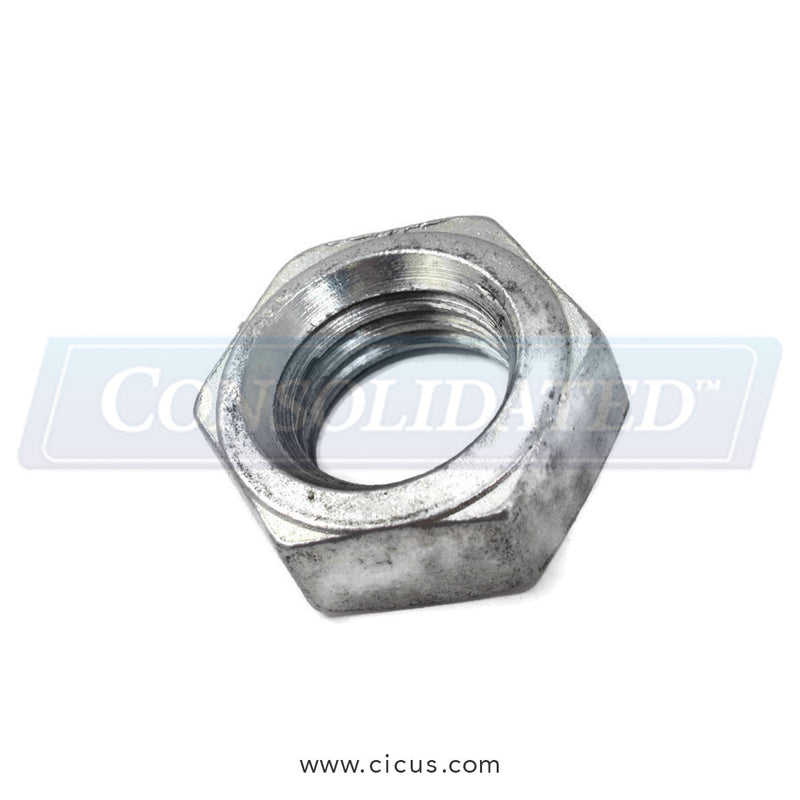 Milnor Hex Jam Nut, 1-1/8″ 7UNC2 Zinc GR2 – 15G251