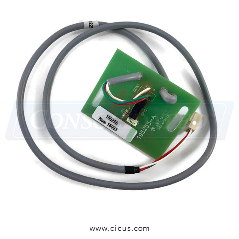 195255 stainless steel coder plate for Continental Girbau laundry equipment coding functions. - top view
