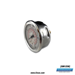 Milnor Wika Gauge 7/16-20, SAE, 2000 PSI [30N125W]  - Side View