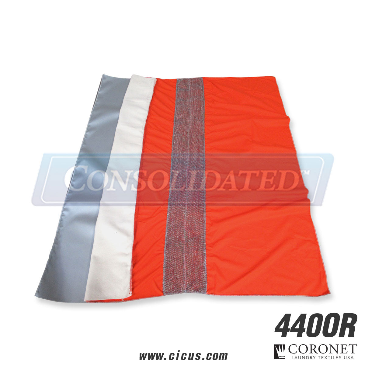 Flatwork Ironer Orange Nomex Wax & Clean Cloth - Mesh & Silicone [440OR]