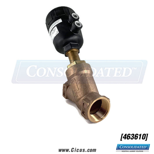 Bürkert Angle Seat Valve, 2/2 Way 1-1/4" Brass PTFE 63mm Actuator – 463610
