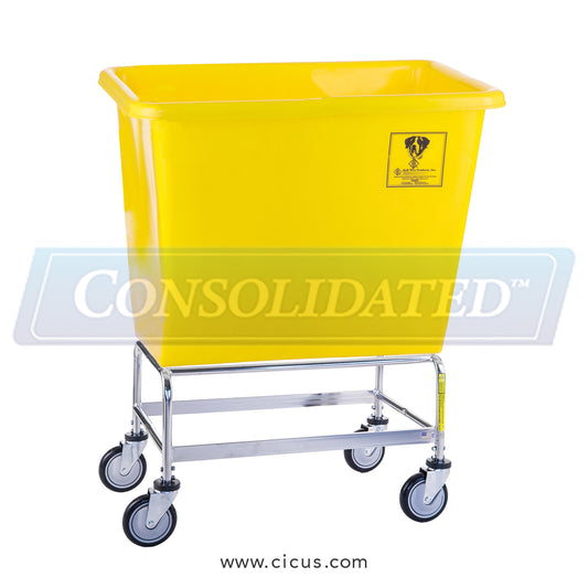 468PT – R & B Wire Laundry Cart, 8 Bushel Elevated Poly Truck