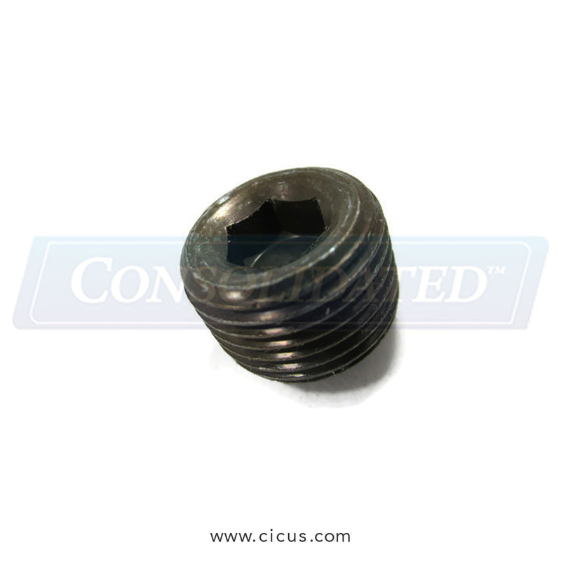 Milnor NPT Plug, 3/8", Hex CS, Magnetic, Zinc – 5SP0GHFHKM