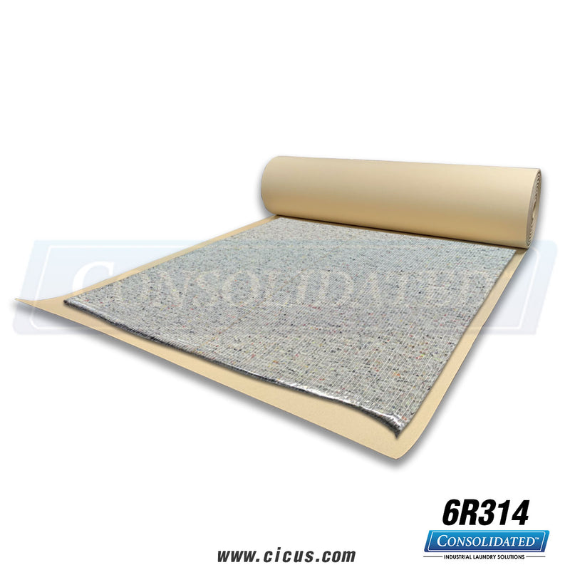 American Laundry Super Sylon 6-Roll Ryno Felt Cover, 314 Aracel Pad with Springs – 6R314